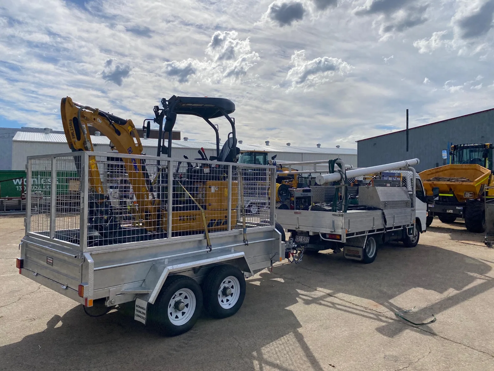 XCMG 19UE mini excavator and site equipment available for dry hire.